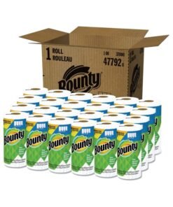 Bounty Quick-Size Paper Towels, White, 24Family Rolls = 48Regular Rolls (Packaging May Vary)