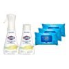 Clorox Cleaning Bundle Disinfecting Mist Lemon & Orange Blossom Scent (1 Spray Bottle & 1 Refill, 16 Fl Oz Each) Disinfecting Wipes, Moisture Seal Lid Fresh Scent (3-Pack, 75ct Each)