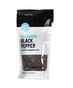 Happy Belly Tellicherry Black Pepper, Whole Peppercorn, 16 Ounces