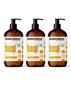 Everyone Liquid Hand Soap, 12.75 Ounce (Pack of 3), Meyer Lemon and Mandarin, Plant-Based Cleanser with Pure Essential Oils