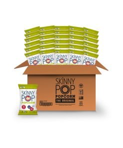 SkinnyPop Original Popcorn, Individual Snack Size Bags, Skinny Pop, Healthy Popcorn Snacks, Gluten Free, 0.65 Ounce (Pack of 30)