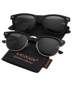 KALIYADI Polarized Sunglasses for Men and Women Semi-Rimless Frame Driving Sun glasses UV Blocking