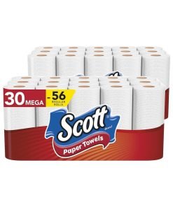 Scott Paper Towels, Choose-A-Sheet – 30 Mega Rolls (2 Packs of 15) = 56 Regular Rolls (102 Sheets Per Roll)