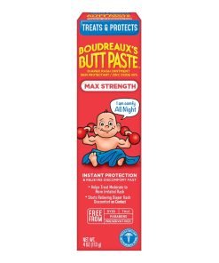Boudreaux's Butt Paste Maximum Strength Diaper Rash Cream, Ointment for Baby, 4 oz Tube