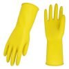 Vgo… 10-Pairs Reusable Household Gloves, Rubber Dishwashing gloves, Extra Thickness, Long Sleeves, Kitchen Cleaning, Working, Painting, Gardening, Pet Care (Size M, Yellow, HH4601)