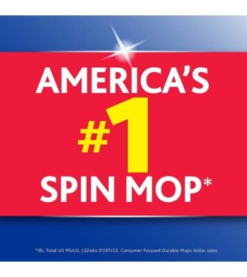 O-Cedar Easywring Microfiber Spin Mop & Bucket Floor Cleaning System with 4 Extra Refills - Image 9