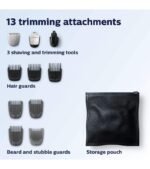Philips Norelco Multigroomer All-in-One Trimmer Series 3000, 13 Piece Mens Grooming Kit, for Beard, Face, Nose, and Ear Hair Trimmer and Hair Clipper, NO Blade Oil Needed, MG3750/60 - Image 3
