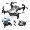 DEERC D20 Mini Drone for Kids with 720P HD FPV Camera Remote Control Toys Gifts for Boys Girls with Altitude Hold, Headless Mode, One Key Start Speed Adjustment, 3D Flips 2 Batteries, Silver