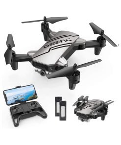 DEERC D20 Mini Drone for Kids with 720P HD FPV Camera Remote Control Toys Gifts for Boys Girls with Altitude Hold, Headless Mode, One Key Start Speed Adjustment, 3D Flips 2 Batteries, Silver