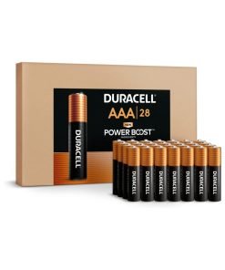 Duracell Coppertop AAA Batteries, 28 Count Pack Triple A Battery with Power Boost Ingredients, Long-lasting Power Alkaline AAA Battery for Household and Office Devices (Ecommerce Packaging)