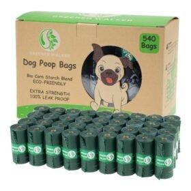 GREENER WALKER Poop Bags for Dog Waste-540 Bags,Extra Thick Strong 100% Leak Proof Dog waste Bags (Deep Green)