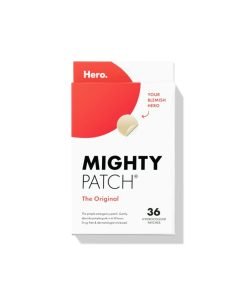 Mighty Patch Original from Hero Cosmetics – Hydrocolloid Acne Pimple Patch for Covering Zits and Blemishes, Spot Stickers for Face and Skin, Vegan-friendly and Not Tested on Animals (36 Count)
