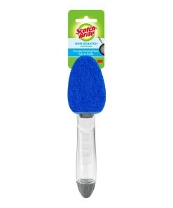 Scotch-Brite Non-Scratch Dishwand, Scrubber for Cleaning Kitchen, Bathroom, and Household, Non-Scratch Dish Scrubber Safe for Non-Stick Cookware, 1 Dishwand