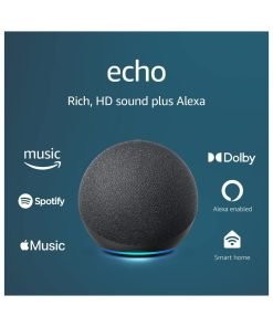 Echo (4th Gen) | With premium sound, smart home hub, and Alexa | Charcoal