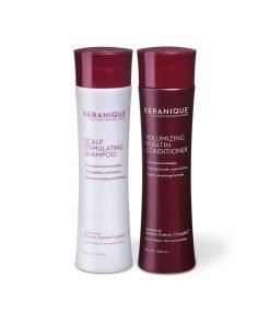 Keranique Shampoo and Conditioner Set for Hair Growth and Thinning Hair | Keratin Hair Treatment | Keratin Amino Complex, Free of Sulfates, Dyes and Parabens, 8 Fl Oz