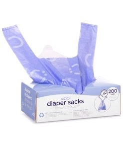 Ubbi Disposable Diaper Sacks, Lavender Scented, Easy-To-Tie Tabs, Diaper Disposal or Pet Waste Bags, 200 Count