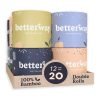 Betterway Bamboo Toilet Paper 3 PLY – Eco Friendly, Sustainable Toilet Tissue – 12 Double Rolls & 360 Sheets Per Roll – Septic Safe – Organic, Plastic Free, Compostable & Biodegradable – FSC Certified