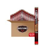 Jack Link's Beef Sticks, Zero Sugar, Original – Protein Snack, Meat Stick with 6g of Protein, Made with 100% Beef, No Added MSG** – 0.92 Oz. (20 Count)