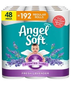 Angel Soft Toilet Paper with Fresh Lavender Scent, 48 Mega Rolls = 192 Regular Rolls, 2-Ply Bath Tissue