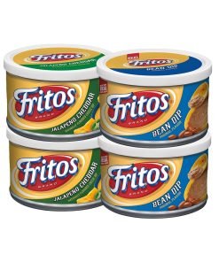 Fritos Dip Variety Pack, Bean & Jalapeno Cheddar, 9oz Cans – 4 Count (Pack of 1)