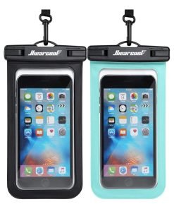 Hiearcool Universal Waterproof Phone Pouch, Waterproof Phone Case Compatible for iPhone 14 13 12 11 Pro Max XS Plus Samsung Galaxy S22 Cellphone Up to 7.2″, IPX8 Cellphone Dry Bag for Vacation-2 Pack