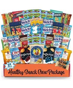 Healthy Snack Box Variety Pack Care Package (50 Count) Gift Basket,valentins day, College Student Crave Food Box, Nutritious Bars Chips, Birthday Sweet Treats for Adults Kids Teens Boys Girls