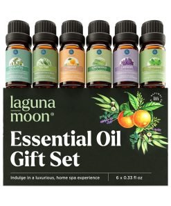 Essential Oils Set – Top 6 Organic Blends for Diffusers, Home Care, Candle Making, Fragrance, Aromatherapy, Humidifiers, Gifts – Peppermint, Tea Tree, Lavender, Eucalyptus, Lemongrass, Orange (10mL)