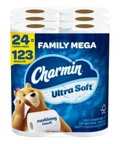 Charmin Ultra Touch, 24 Family Mega Count, White, 8 Family Count