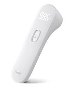 iHealth No-Touch Forehead Thermometer, Digital Infrared Thermometer for Adults and Kids, Touchless Baby Thermometer, 3 Ultra-Sensitive Sensors, Large LED Digits, Quiet Vibration Feedback, Non Contact