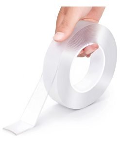 EZlifego Double Sided Tape Heavy Duty, Multipurpose Removable Clear & Tough Mounting Tape Sticky Adhesive, Reusable Strong Wall Tape Picture Hanging Strips Poster Carpet Tape (Extra Large 9.85FT)