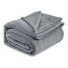 Bedsure Fleece Bed Blankets Queen Size Grey – Soft Lightweight Plush Fuzzy Cozy Luxury Blanket Microfiber, 90×90 inches