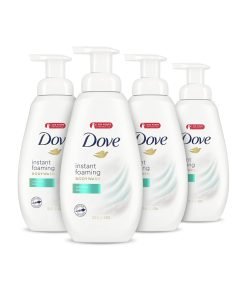Dove Instant Foaming Body Wash for Softer and Smoother Skin Sensitive Skin Effectively Washes Away Bacteria While Nourishing Your Skin 13.5 oz Pack of 4