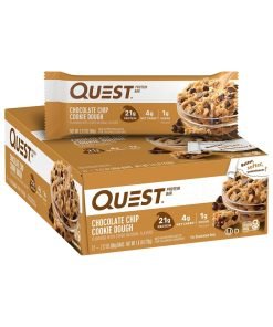 Quest Nutrition Chocolate Chip Cookie Dough Protein Bars, High Protein, Low Carb, Gluten Free, Keto Friendly, 12 Count