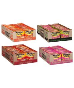 Maruchan Ramen Instant Soup Noodles Mix Variety 4 Flavor Packs 96 Count – 24 Chicken , 24 Lime Chili Shrimp , 24 Beef , 24 Shrimp Pack Lunch / Dinner Variety