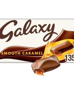 Galaxy Caramel Chocolate Block, Chocolate Gift, Milk Chocolate, Movie Night Snacks, 135g