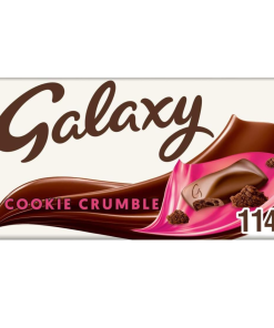 Galaxy Cookie Crumble Milk Chocolate Bar, Chocolate Gift, Movie Night Snacks, Sharing Bar, 114g
